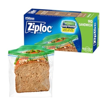 Ziploc Sandwich Bags - 90 Count for Food Storage