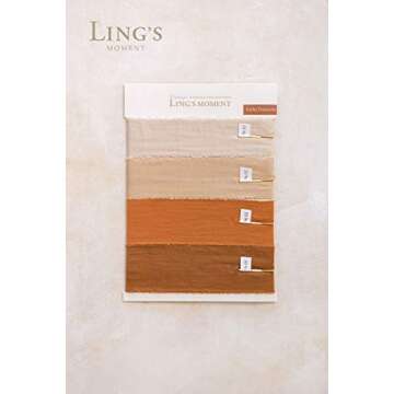 Ling's moment Terracotta Satin Ribbon,1.6Yd Orange Handmade Silk Ribbon,Fabric Ribbon Use for Gift Wrapping Wedding Floral Bouquets Party Decoration,Ribbons for Baby Shower Holiday Decor