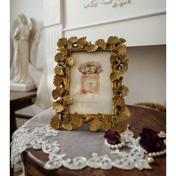 JOSON Vintage Ginkgo Leaf Photo Frame for Decor
