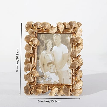 JOSON Vintage Ginkgo Leaf Photo Frame for Decor
