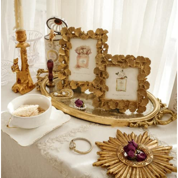 JOSON Vintage Ginkgo Leaf Photo Frame for Decor