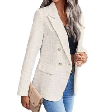 Trendy Beige Blazer Jacket for Women - Versatile Style