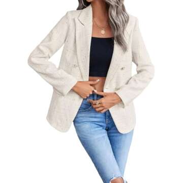 Trendy Beige Blazer Jacket for Women - Versatile Style