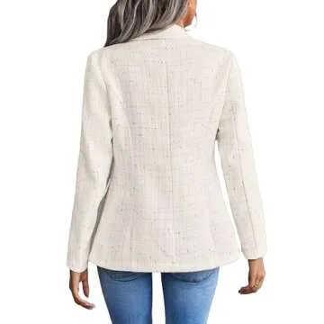 Trendy Beige Blazer Jacket for Women - Versatile Style