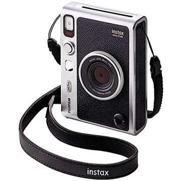 Instax Mini EVO 2-in-1 Photo Camera and Printer with a 2.7 inch LCD Screen, 10 Lens and 10 Film Effects, Mini Film Format, Black