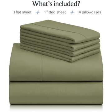 LuxClub 6 PC King Sheet Set, Breathable Luxury Bed Sheets, Deep Pockets 18" Wrinkle Free Cooling Bed...