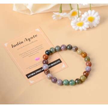 Handmade Gemstone Stretch Bracelet for Healing Lifestyle