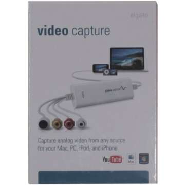 Elgato Video Capture – USB 2.0 Capture Card Device, Easy to Use, Convert Analog to Digital, with V...