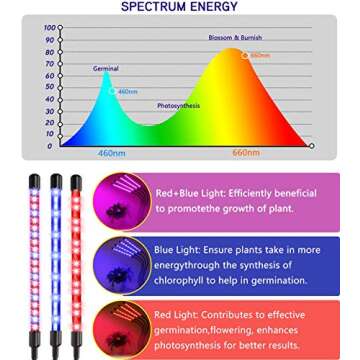 Felibeaco 4 Head LED Grow Light for Indoor Plants