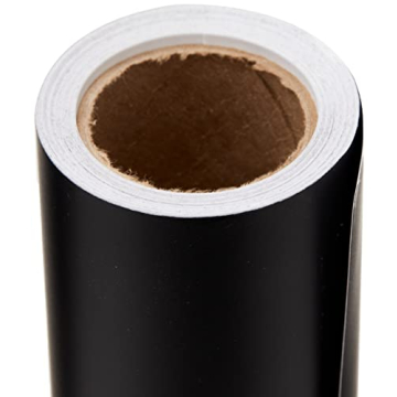 Turner Moore Matte Black Vinyl 12x15 FT Roll for DIY