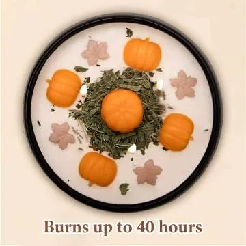 Rustic Fall Decor - Pumpkin & Leaf Candles