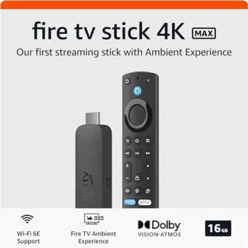 Amazon Fire TV Stick 4K Max - Stream with Wi-Fi 6E