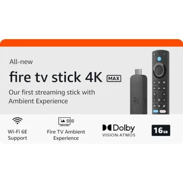 Amazon Fire TV Stick 4K Max - Stream with Wi-Fi 6E