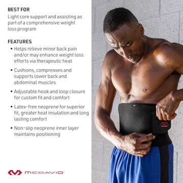 McDavid Waist Trainer for Men, Back Support & Comfort