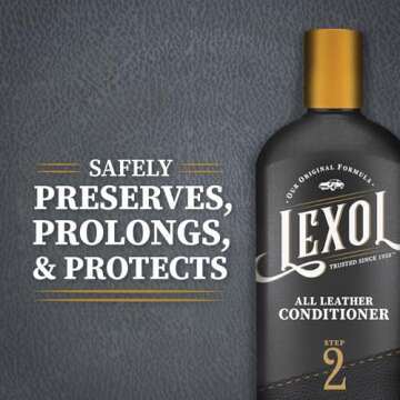 Lexol All Leather Conditioner for Car Seats, Couches, Shoes, Bags, and More 16.9 oz