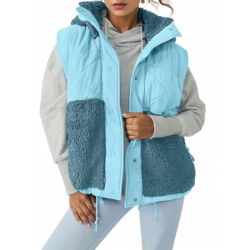 Imily Bela Women's Winter Sherpa Fleece Vest: Stylish Sleeveless Outerwear