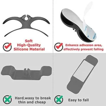 Nearockle Cord Organizer for Kitchen Appliances, Adhesive Cord Holder, Cord Winder for Storage Appliances Stick on Mixer, Blender, Coffee Maker, Pressure Cooker and Air Fryer (4 Pack)