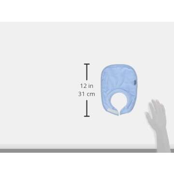 Tommee Tippee Closer to Nature Comfi-Neck Baby Bib with Padded Collar, Reversible – Blue Chevron, 2 Count