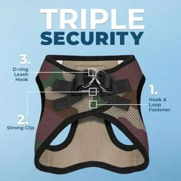 Voyager Step-in Air Dog Harness - All Weather Mesh, Reflective, No Pull Harness for Small, Medium Do...