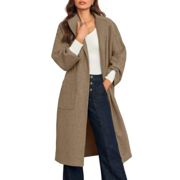 Chic Cicy Bell Women's Long Pea Coat for Stylish Winters