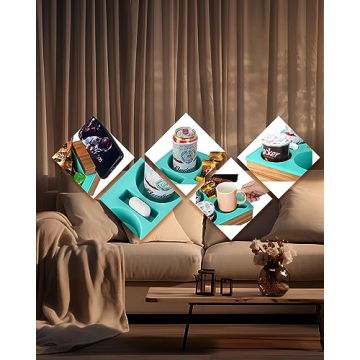 Couch Cup Holder Tray - Hitseon Portable Organizer