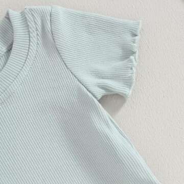 Kupretty Toddler Baby Girl Summer Ruffle Outfit Set