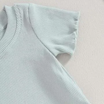 Kupretty Toddler Baby Girl Summer Ruffle Outfit Set