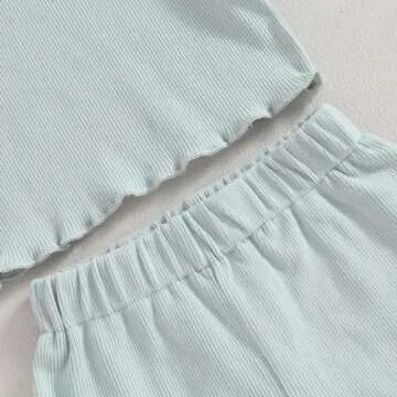 Kupretty Toddler Baby Girl Summer Ruffle Outfit Set