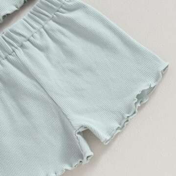 Kupretty Toddler Baby Girl Summer Ruffle Outfit Set