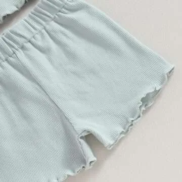 Kupretty Toddler Baby Girl Summer Ruffle Outfit Set