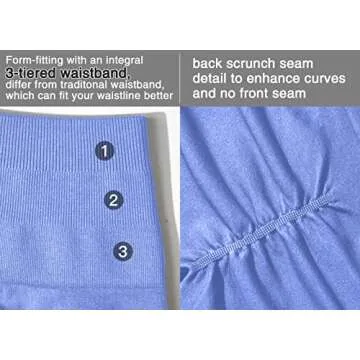 YEOREO Women's Seamless Scrunch Workout Shorts for Gym