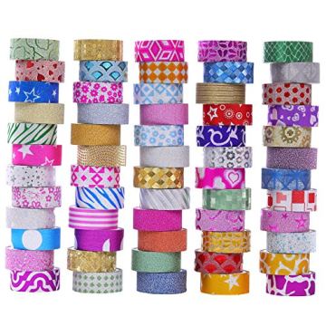 MPOPUUL 60 Rolls Glitter Washi Tape Set, Washi Masking Decorative Tapes for Christmas DIY Decor Plan...
