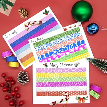 MPOPUUL Glitter Washi Tape Set 60 Rolls Creative Crafting