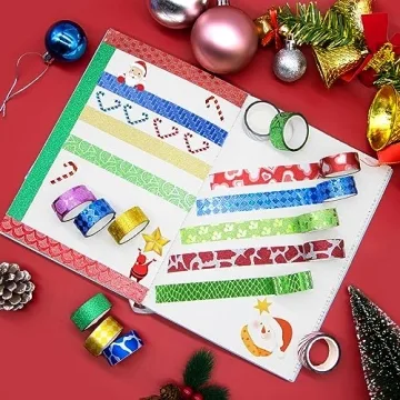 MPOPUUL Glitter Washi Tape Set 60 Rolls Creative Crafting