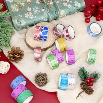 MPOPUUL Glitter Washi Tape Set 60 Rolls Creative Crafting