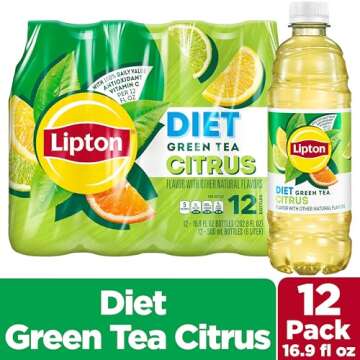 Lipton Diet Green Tea Citrus, Zero Calories & Sugar-Free