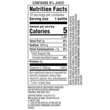 Lipton Diet Green Tea Citrus, Zero Calories & Sugar-Free