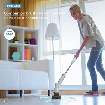 FRUITEAM Electric Cordless Spin Scrubber for Effortless Cleaning