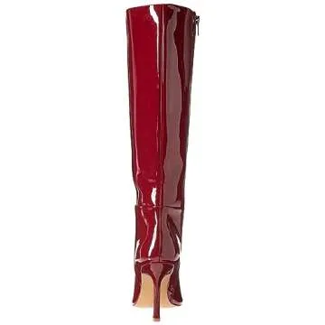 The Drop Women's Gemini Tall Heeled Boot Dark Red, 8