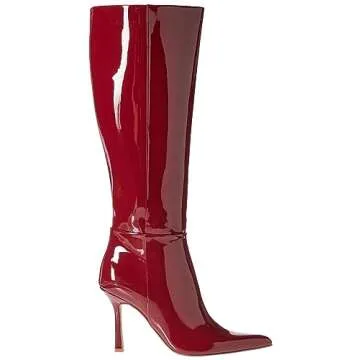 The Drop Women's Gemini Tall Heeled Boot Dark Red, 8