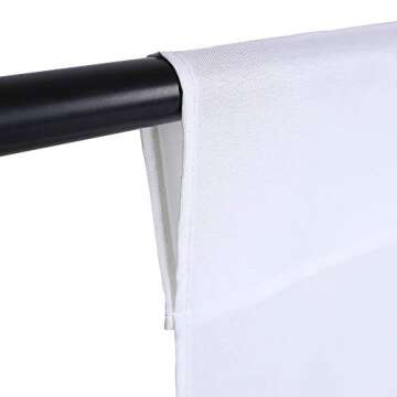 White Backdrop Background with Stand for Photography Photo Booth Backdrop Kit for Photoshoot Background Screen Video Recording Parties Curtain