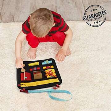 MIXI Toddler Busy Board for Fine Motor Skill Development