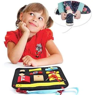 MIXI Toddler Busy Board for Fine Motor Skill Development