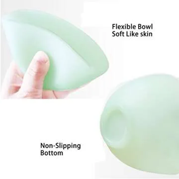 Face Mask Brush Mixing Bowl Set 4 in 1 DIY Facial Mask Mixing Tool Kit with Hair Band Facial Mask Bowl Mask Stick Spatula Silicone Face Mask Brush Lady face Skin Care Mask Mixing Tool Set (Set of 4)