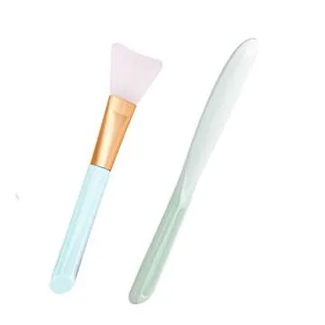 Face Mask Brush Mixing Bowl Set 4 in 1 DIY Facial Mask Mixing Tool Kit with Hair Band Facial Mask Bowl Mask Stick Spatula Silicone Face Mask Brush Lady face Skin Care Mask Mixing Tool Set (Set of 4)