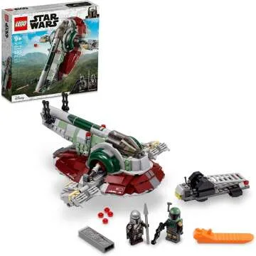 LEGO Star Wars Boba Fett Starship 75312 Building Toy - Mandalorian Model Set Featuring Iconic Starfi...