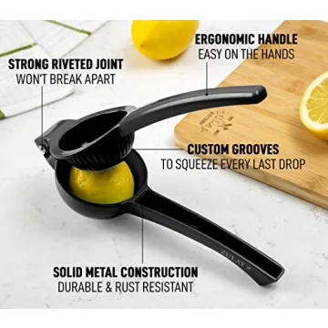 Zulay Metal Lemon Squeezer Manual Citrus Juicer