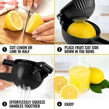 Zulay Metal Lemon Squeezer Manual Citrus Juicer