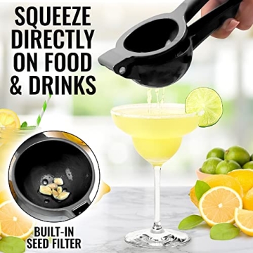 Zulay Metal Lemon Squeezer Manual Citrus Juicer