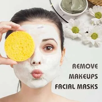 Eco-Friendly 60-Count Compressed Facial Sponges for Cleansing